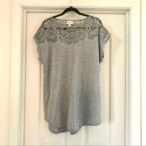 Adorable grey plus size top